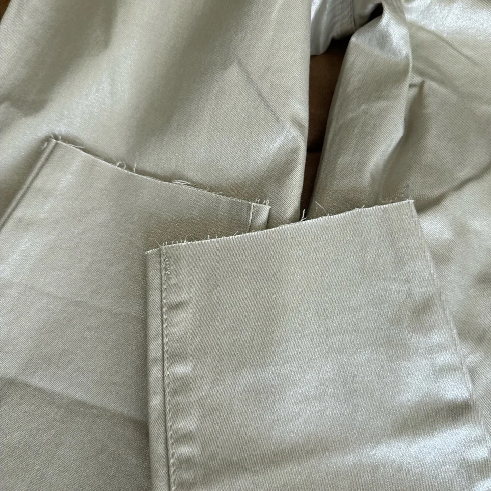 Kut from the Kloth Charlize Metallic Coated High Rise Cigarette Leg Pants - Picture 7 of 9